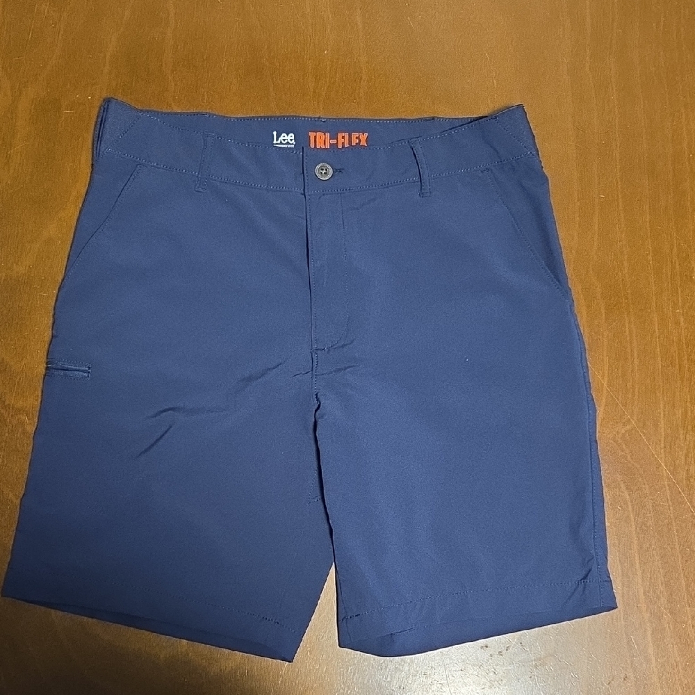 Lee Men's Dark Blue Flat Front Shorts